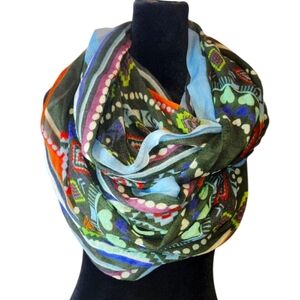 ANU BY NATURE Wool Multi Colors Scarf